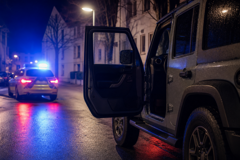 Erzenhausen: Jeep stand offen, Langfinger sagten Danke